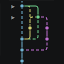 Squashed Git Graph Logo